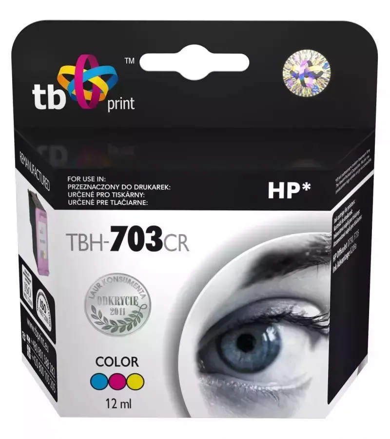 TB Print Συμβατό Μελάνι Εκτυπωτή InkJet HP CD888AE 1τμχ TBH-703CR - Image 1