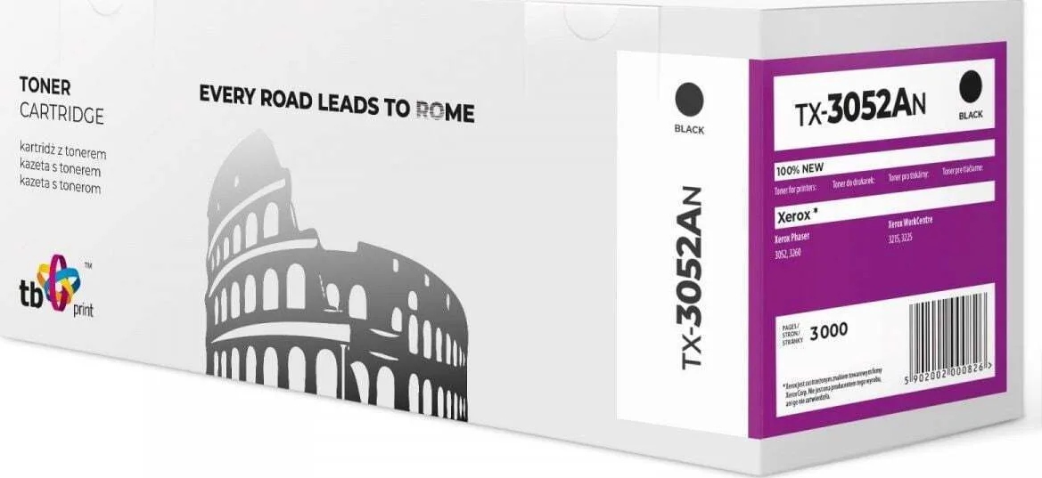TB Print Συμβατό Toner για Laser Εκτυπωτή Xerox TX-3052AN Μαύρο με Chip TX-3052AN - Image 1