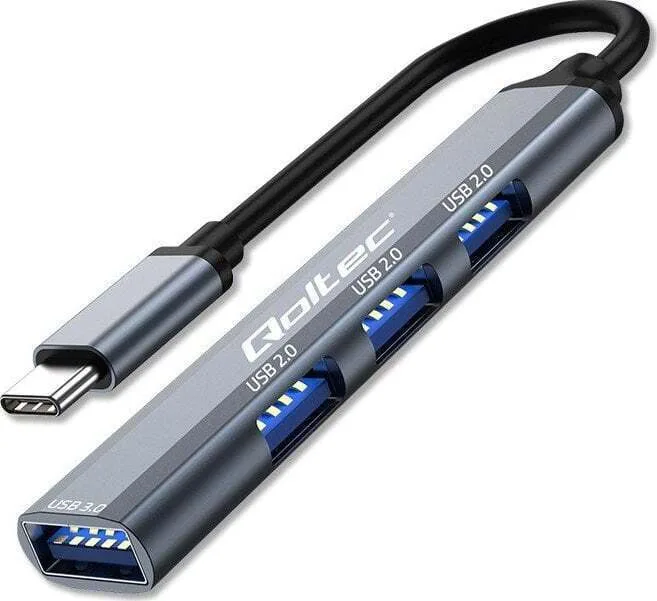Qoltec USB 3.0 Hub 3 Θυρών με σύνδεση USB-C (53792) - Image 1