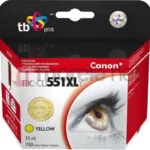 TB Print Συμβατό Μελάνι Εκτυπωτή InkJet HP CLI-551XL 15ml Πολλαπλό (Color) 1τμχ TBCCLI551XLY