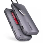 Axagon v1 USB 3.2 Hub 12 Θυρών με σύνδεση USB-A / USB-C Ασημί HMC-12GM2