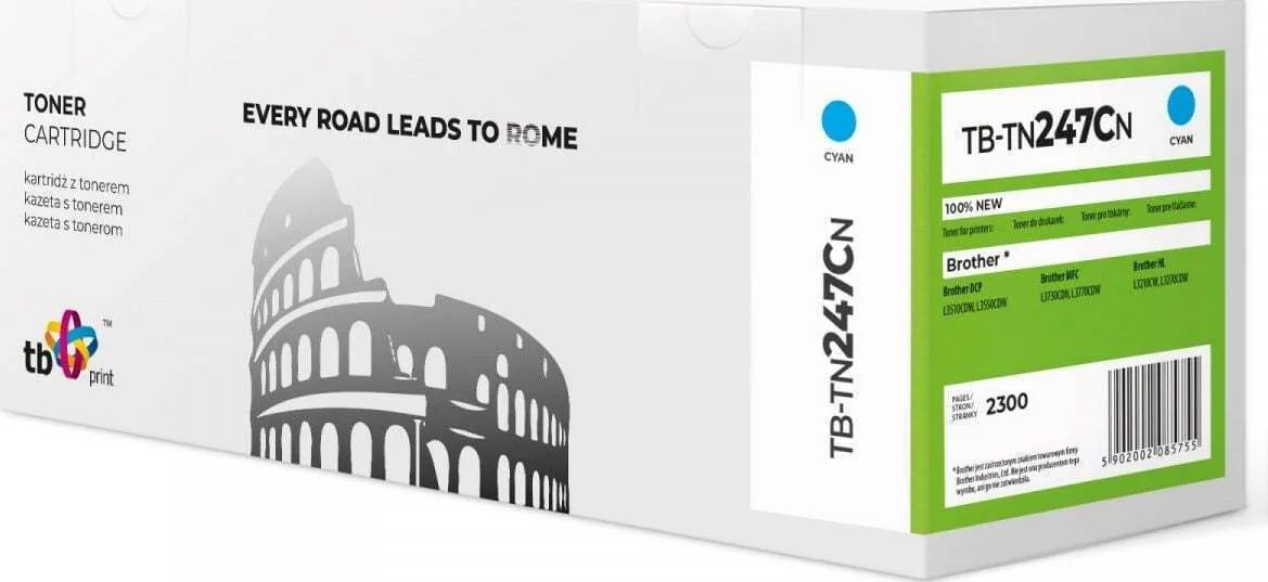 TB Print Συμβατό Toner για Laser Εκτυπωτή Brother NoName 2300 Σελίδων Κυανό (TB-TN247CN) - Image 1
