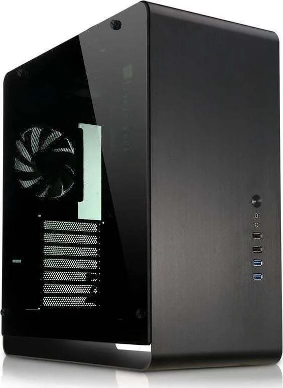 Jonsbo UMX4 Gaming Midi Tower Κουτί Υπολογιστή με Πλαϊνό Παράθυρο Μαύρο - Image 1