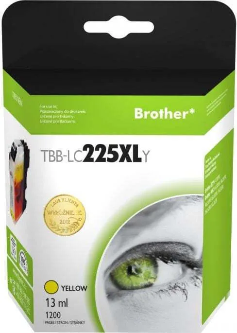 TB Print Συμβατό Μελάνι Εκτυπωτή InkJet Brother LC225XL Κίτρινο 1τμχ TBB-LC225XLY - Image 1
