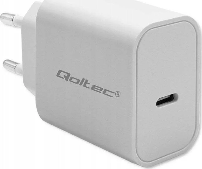 Qoltec Φορτιστής Χωρίς Καλώδιο με Θύρα USB-C 20W Power Delivery Λευκός (52375) - Image 1