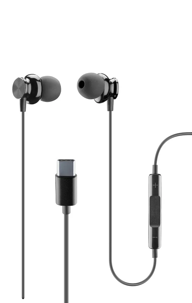 Cellular Line Sparrow In-ear Handsfree με Βύσμα USB-C Μαύρο - Image 1