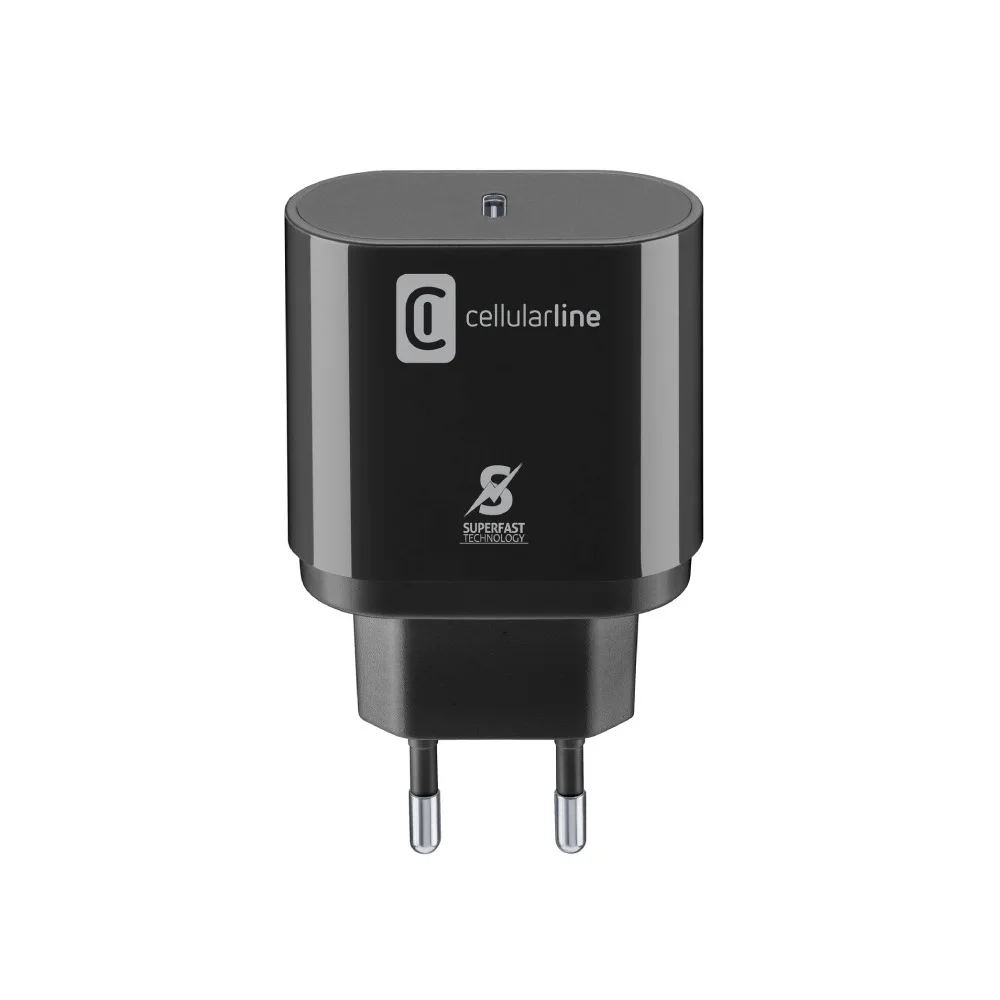 Cellular Line Φορτιστής Χωρίς Καλώδιο με Θύρα USB-C 25W Power Delivery Μαύρος (ACHSMUSBCPD25WK) - Image 1