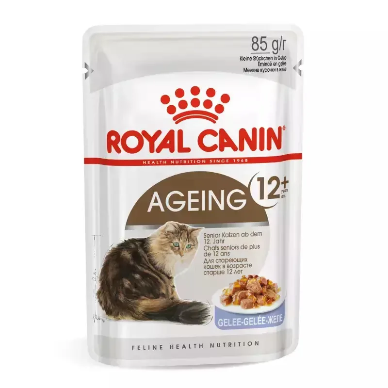 20240514170131_royal_canin_wet_cat_food_health_nutrition_ageing_12_thin_slices_in_jelly_85gr Royal Canin Ageing 12+ Thin Slices Υγρή Τροφή για Ηλικιωμένες Γάτες σε Φακελάκι με Πουλερικά 12x85gr 2620010 - Image 1