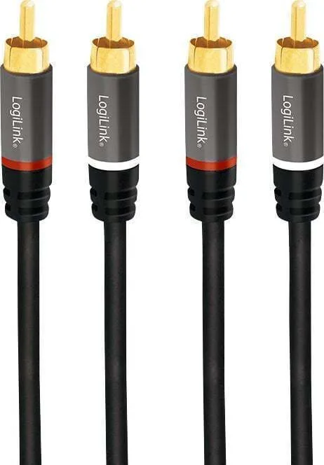 20240515141817_logilink_cable_2x_rca_male_2x_rca_male_2m_ca1204 LogiLink Cable 2x RCA male - 2x RCA male 2m CA1204 - Image 1
