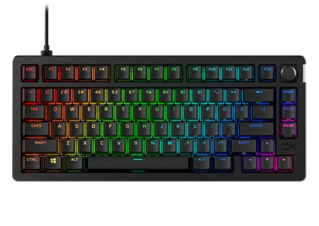 HyperX Alloy Rise 75 Gaming Μηχανικό Πληκτρολόγιο 75% με HyperX Red διακόπτες και RGB φωτισμό (Αγγλικό US) - Image 1