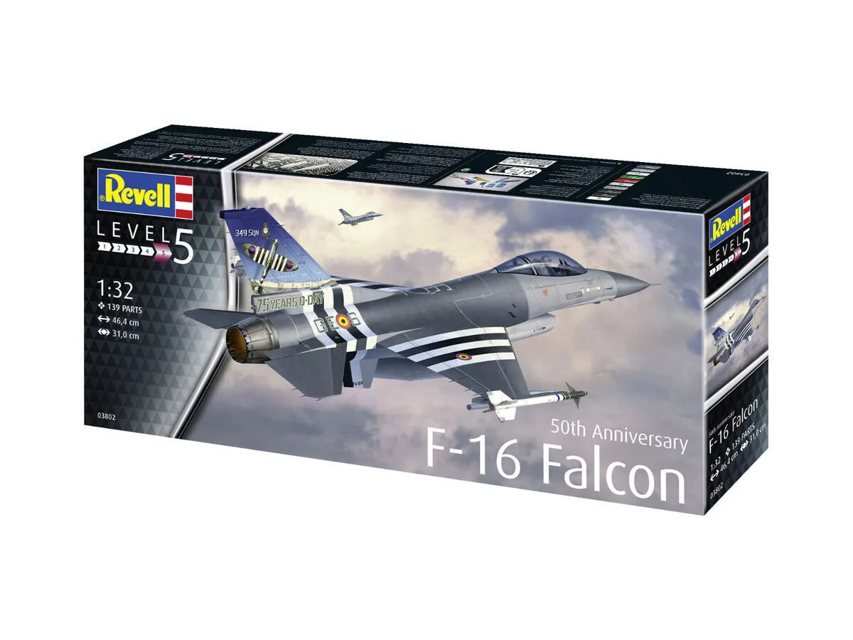 Revell 50th Anniversary F-16 Falcon Φιγούρα Μοντελισμού 150 Κομματιών σε Κλίμακα 1:32 45.3εκ. 22198 - Image 1