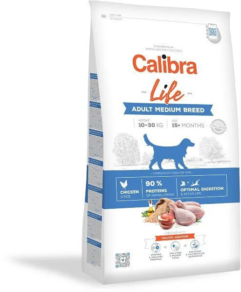 Calibra 12kg Ξηρά Τροφή χωρίς Σιτηρά για Ενήλικους Σκύλους Μεσαίων Φυλών με Κοτόπουλο - Image 1