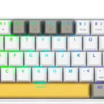 Redragon Draconic PRO K530 Ασύρματο Gaming Μηχανικό Πληκτρολόγιο με Custom Brown διακόπτες και RGB φωτισμό (Αγγλικό US) Gray/Yellow