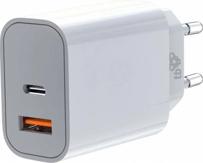 TB Print Φορτιστής Χωρίς Καλώδιο με Θύρα USB-A και Θύρα USB-C 20W Power Delivery Λευκός (AZTBXUL2USB3ACW) - Image 1