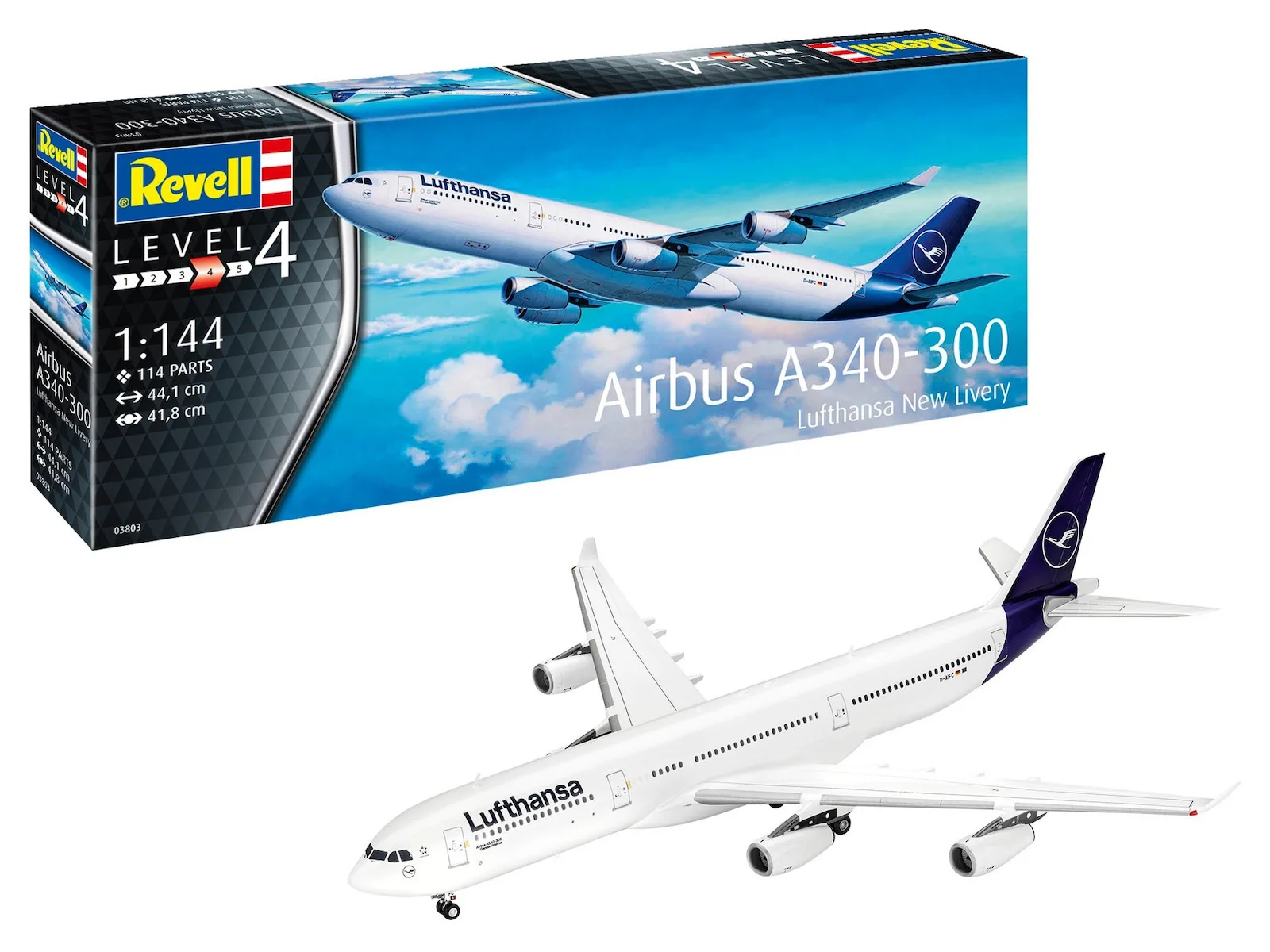 20240527111151_revell_lufthansa_figoura_montelismou_se_klimaka_1_144_03803 Revell A340-300 Lufthansa New Livery Φιγούρα Μοντελισμού σε Κλίμακα 1:144 43.7εκ. 03803 - Image 1