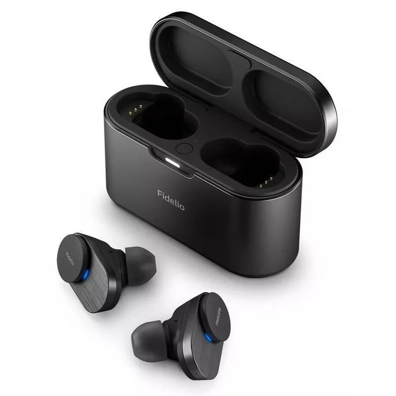 Philips Fidelio T1 In-ear Bluetooth Handsfree Ακουστικά με Αντοχή στον Ιδρώτα και Θήκη Φόρτισης Μαύρα - Image 1