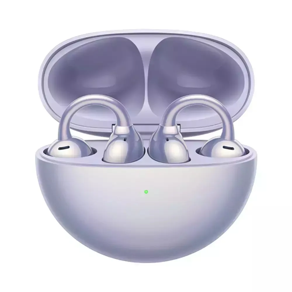 Huawei FreeClip Earbud Bluetooth Handsfree Ακουστικά με Αντοχή στον Ιδρώτα και Θήκη Φόρτισης Μωβ - Image 1