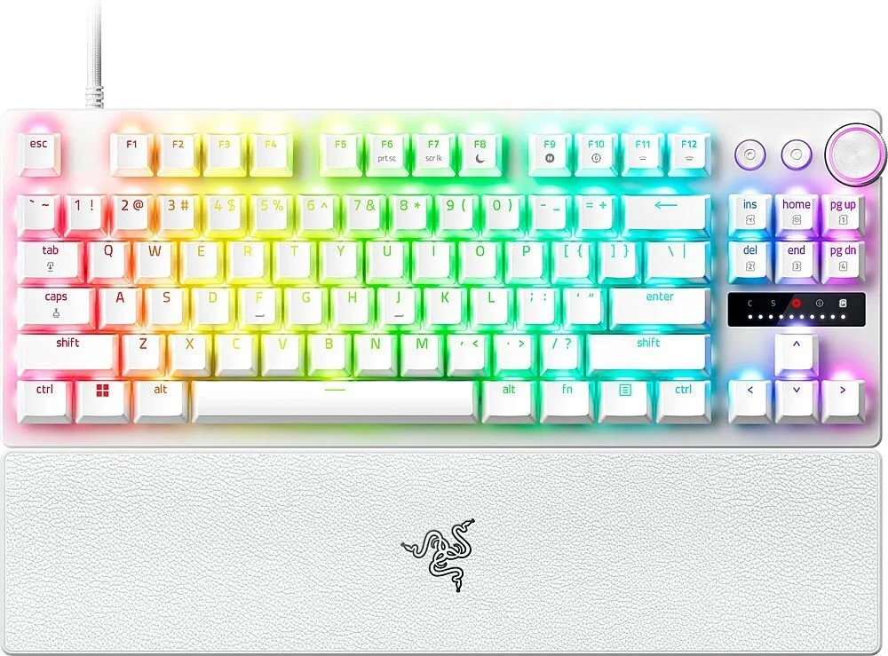Razer Huntsman V3 Pro Tenkeyless Οπτικό Gaming Πληκτρολόγιο Tenkeyless με Razer Analog Optical Gen-2 διακόπτες και RGB φωτισμό (Αγγλικό US) Λευκό - Image 1