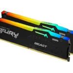 Kingston Fury Beast RGB DDR5 16GB RAM με 2x8GB Modules και Ταχύτητα 6000 για Desktop KF560C30BBEAK2-16