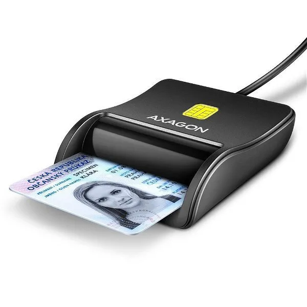 Axagon Axagon Cre-sm3n Usb Cable Flatreader Usb-a Id Card Reader 1.3 M Cable - Image 1