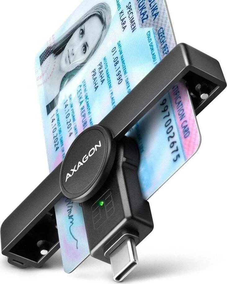 20240612130540_axagon_pocketreader_id_card_reader_type_c Axagon Pocketreader Id Card Reader Type-C - Image 1