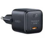 Aukey Φορτιστής Χωρίς Καλώδιο με Θύρα USB-C 30W Power Delivery Μαύρος (PA-B1L)