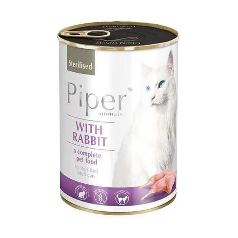 20240613114249_dolina_noteci_piper_animals_sterilized_rabbit_wet_cat_food_400g Dolina Noteci Sterilized Υγρή Τροφή για Ενήλικες Γάτες σε Κονσέρβα με Κουνέλι χωρίς Γλουτένη 400gr - Image 1