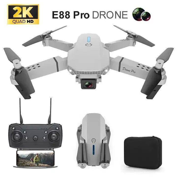 20240618111816_dlb_e88_pro_drone_me_2k_kamera_kai_cheiristirio_symvato_me_smartphone_grey_e88_pro_g DLB E88 Pro Drone με 2K Κάμερα Grey - Image 1