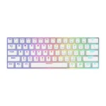 Savio WHITEOUT X2 Gaming Μηχανικό Πληκτρολόγιο 60% με Outemu Brown διακόπτες και RGB φωτισμό (Αγγλικό US) Λευκό