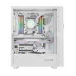 Natec Diaxid 605 Gaming Midi Tower Κουτί Υπολογιστή με Πλαϊνό Παράθυρο και RGB Φωτισμό Λευκό