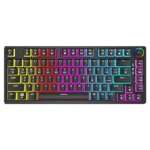 Savio Phenix Red Pudding Ασύρματο Gaming Μηχανικό Πληκτρολόγιο 75% με Gateron Red διακόπτες και RGB φωτισμό (Αγγλικό US)