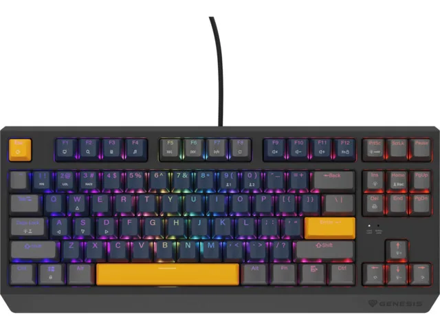 Genesis Thor 230 TKL Gaming Μηχανικό Πληκτρολόγιο Tenkeyless με Outemu Panda διακόπτες και RGB φωτισμό (Αγγλικό US) Naval Blue Positive - Image 1