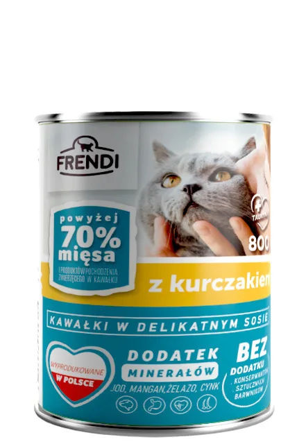 Frendi Υγρή Τροφή για Ενήλικες Γάτες με Κοτόπουλο και Πουλερικά Διαίτης 800gr - Image 1
