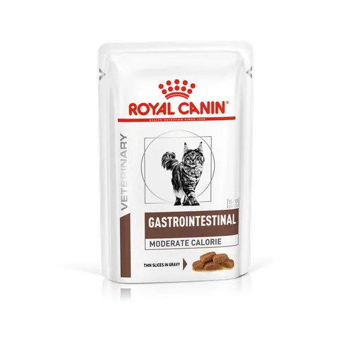 Royal Canin Moderate Calorie Υγρή Τροφή για Ενήλικες Γάτες σε Φακελάκι με Πουλερικά 85gr - Image 1