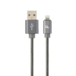 Cablexpert Braided USB to Lightning Cable Γκρι 2m (CC-USB2S-AMLM-2M-BG)