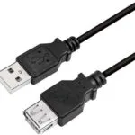 LogiLink USB 2.0 Cable USB-A male - USB-A female Μαύρο 2m (CU0010B)