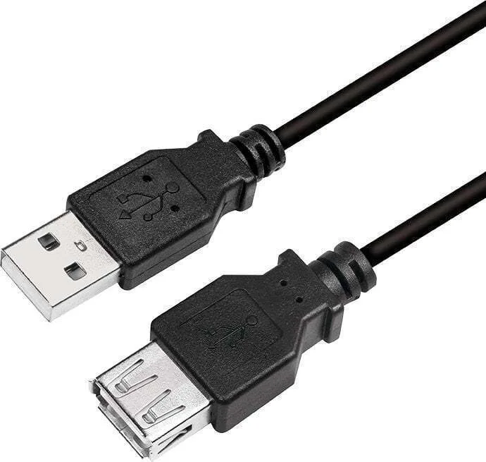 LogiLink USB 2.0 Cable USB-A male - USB-A female Μαύρο 2m (CU0010B) - Image 1