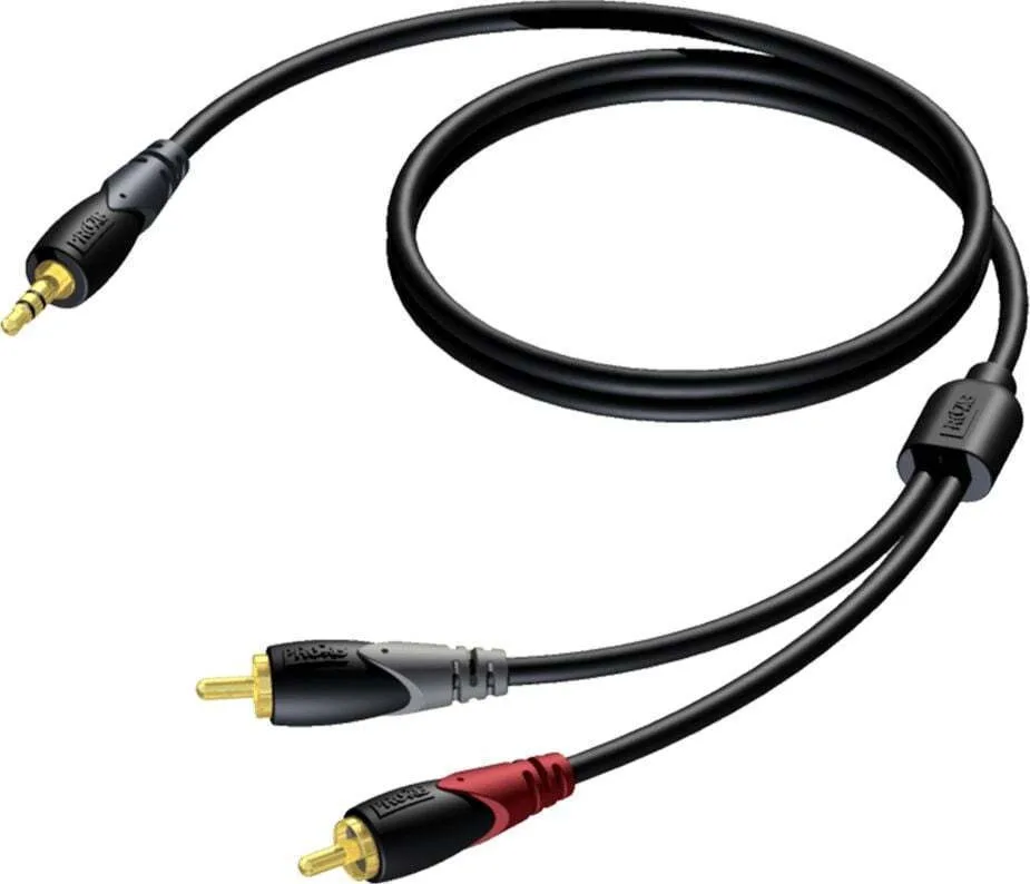 Procab Καλώδιο 3.5mm male - RCA male Μαύρο 3m (CLA711/3) - Image 1