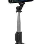 Crong SelfieGo Lite με Bluetooth / Τηλεχειριστήριο Μαύρο CRGSGL1BLK