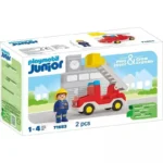 Playmobil Junior Πυροσβέστης Με Κλιμακοφόρο Όχημα για 1-4 ετών 71683
