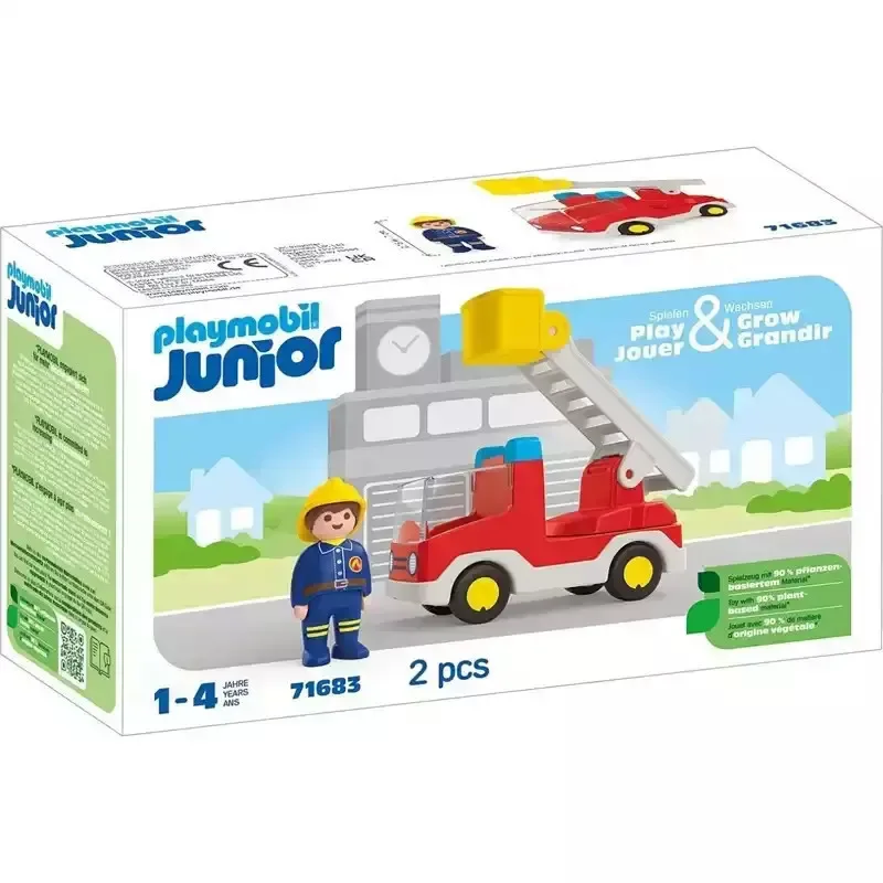 20240725092135_playmobil_junior_pyrosvestis_me_klimakoforo_ochima_gia_1_4_eton_71683 Playmobil Junior Πυροσβέστης Με Κλιμακοφόρο Όχημα για 1-4 ετών 71683 - Image 1