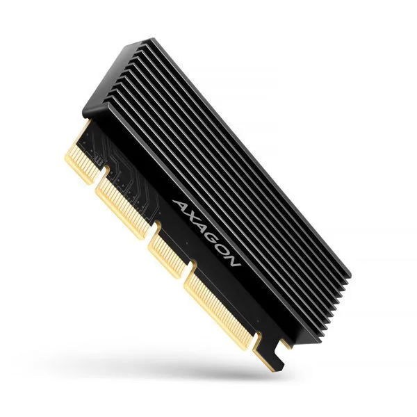Axagon Pcem2-xs 1x Internal Slot M.2 Nvme Pcie X16 X8 X4 Card Passive Aluminum Heatsink - Image 1