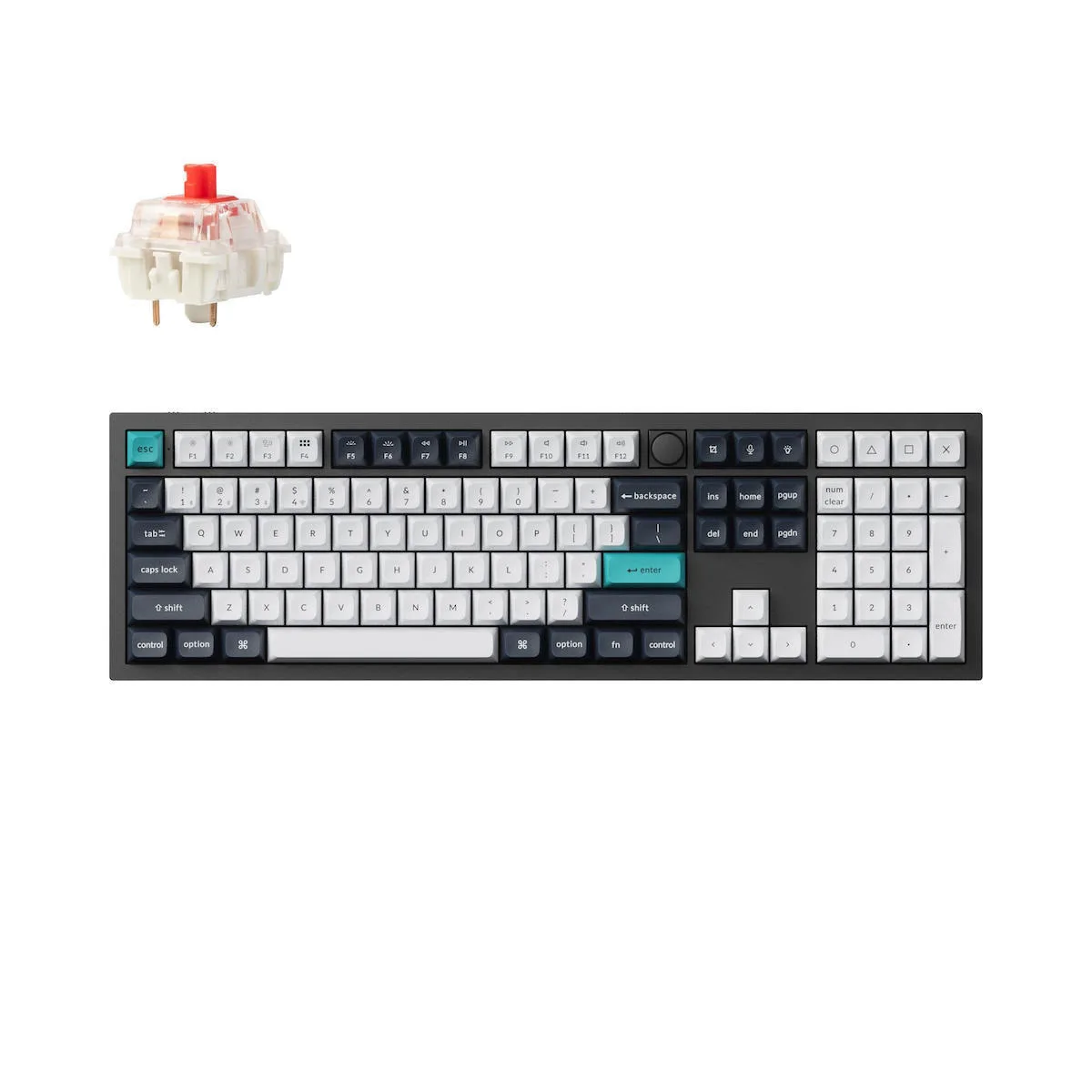 Keychron Q6 Max Q6M-M1 Ασύρματο Gaming Μηχανικό Πληκτρολόγιο με Gateron Jupiter Red διακόπτες και RGB φωτισμό (Αγγλικό US) - Image 1