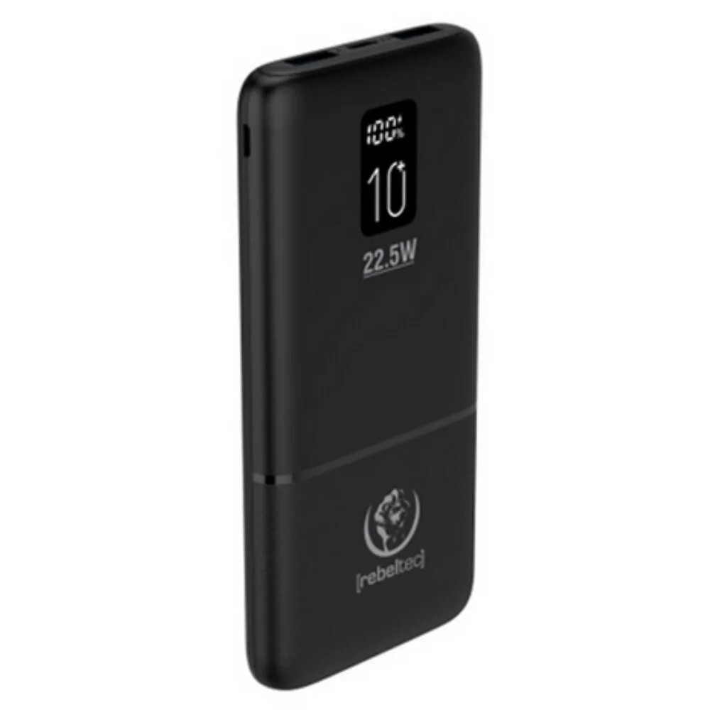 20240801150203_rebeltec_p10_power_bank_10000mah_22_5w_me_2_thyres_usb_a_kai_thyra_usb_c_mayro Rebeltec P10 Power Bank 10000mAh 22.5W με 2 Θύρες USB-A και Θύρα USB-C Μαύρο - Image 1
