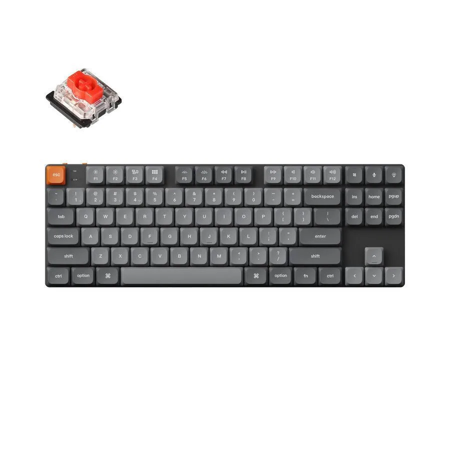 Keychron K1 Max K1M-H1 Ασύρματο Gaming Μηχανικό Πληκτρολόγιο Tenkeyless με Gateron Low Profile Red διακόπτες και RGB φωτισμό (Αγγλικό US) - Image 1
