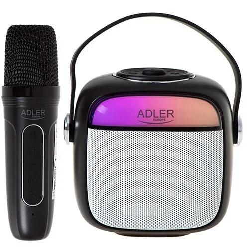 Adler Ηχείο Karaoke με Ασύρματο Μικρόφωνο και Εφέ Φωτισμού AD 1199 AD 1199b Μαύρο - Image 1