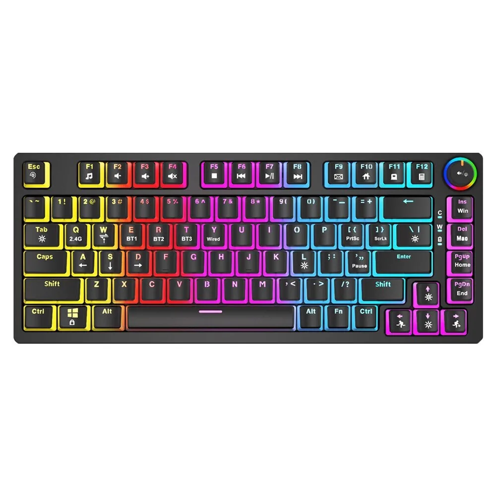 Savio Phenix Yellow Pudding Ασύρματο Gaming Μηχανικό Πληκτρολόγιο 75% με RGB φωτισμό (Αγγλικό US) - Image 1