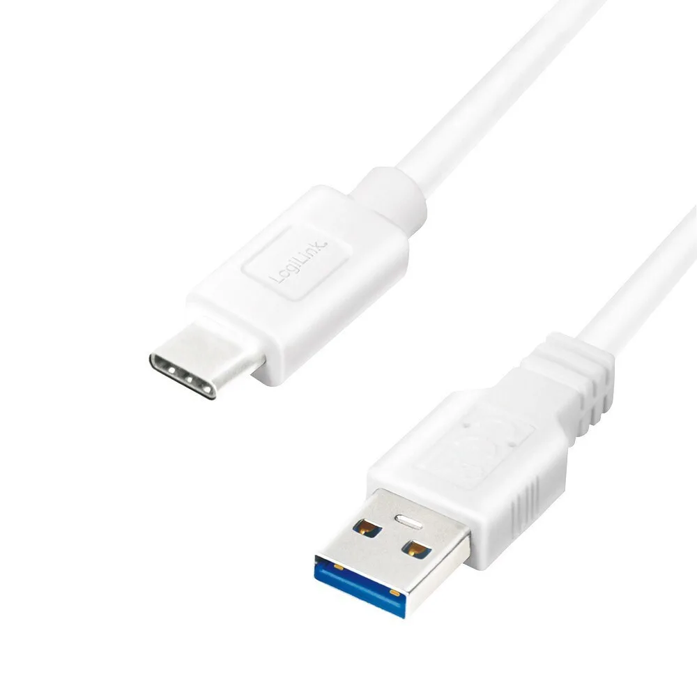 LogiLink USB 3.2 Cable USB-C male - USB-A Λευκό 3m CU0177 - Image 1