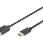 Digitus USB 2.0 Cable USB-C male - USB-A Μαύρο 1.8m (AK-300154-018-S)