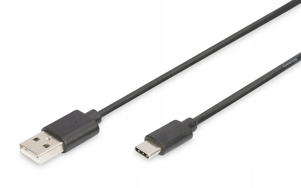 Digitus USB 2.0 Cable USB-C male - USB-A Μαύρο 1.8m (AK-300154-018-S) - Image 1